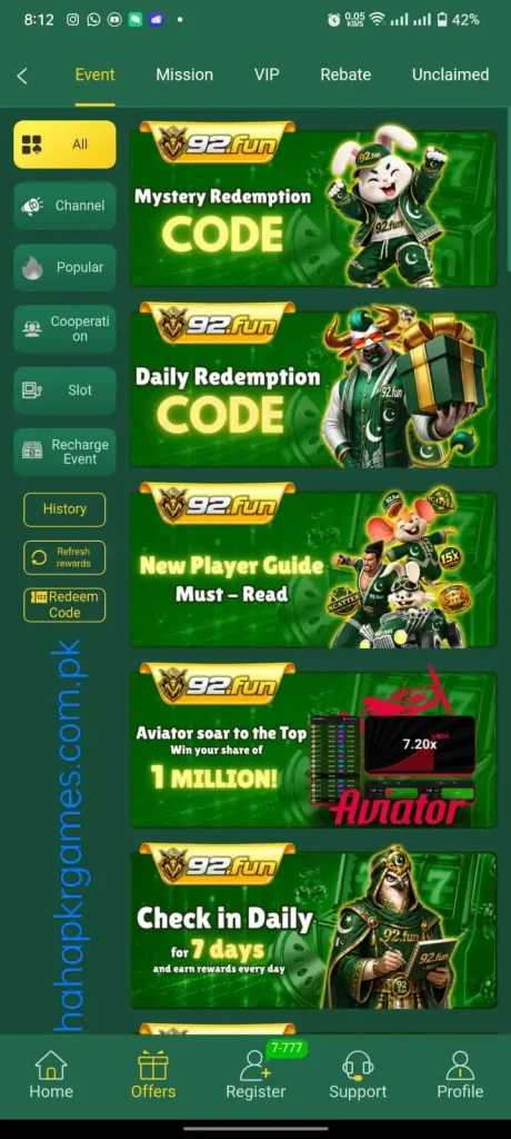 92fun game bonus screenshot